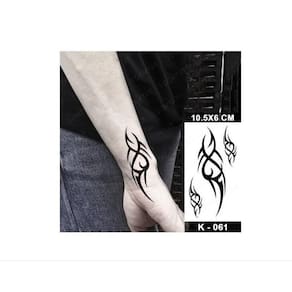 Tatuagem Temporária 4 Faixas Tribal Pequena Delicada