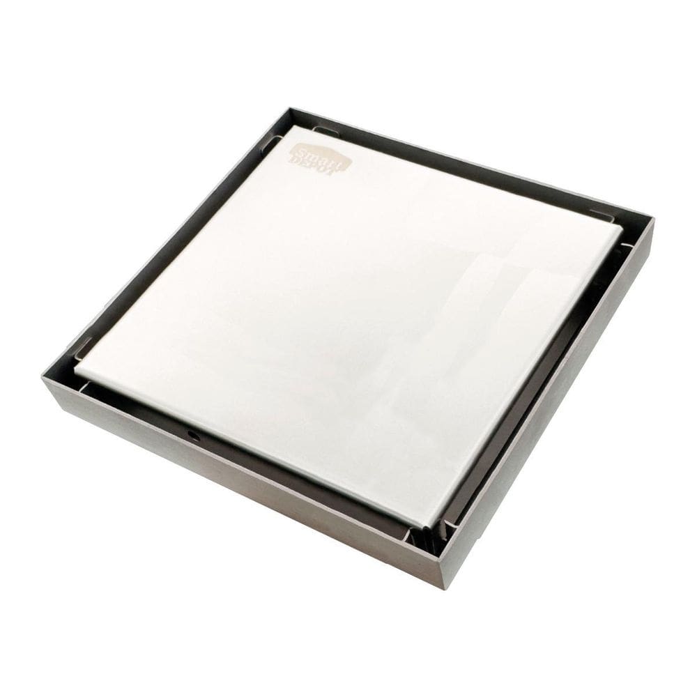 Ralo Oculto Escovado Slim 20X20Cm S/Borda Smart Depot