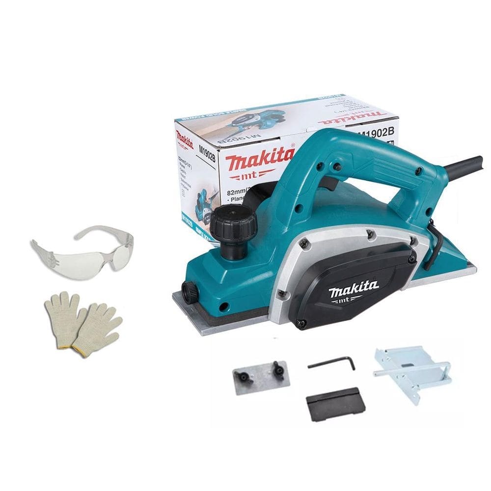 Plaina elétrica manual makita m1902b 82mm 580w + itens 110v