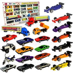 Kit 25 carrinhos de metal carro de brinquedo miniaturas