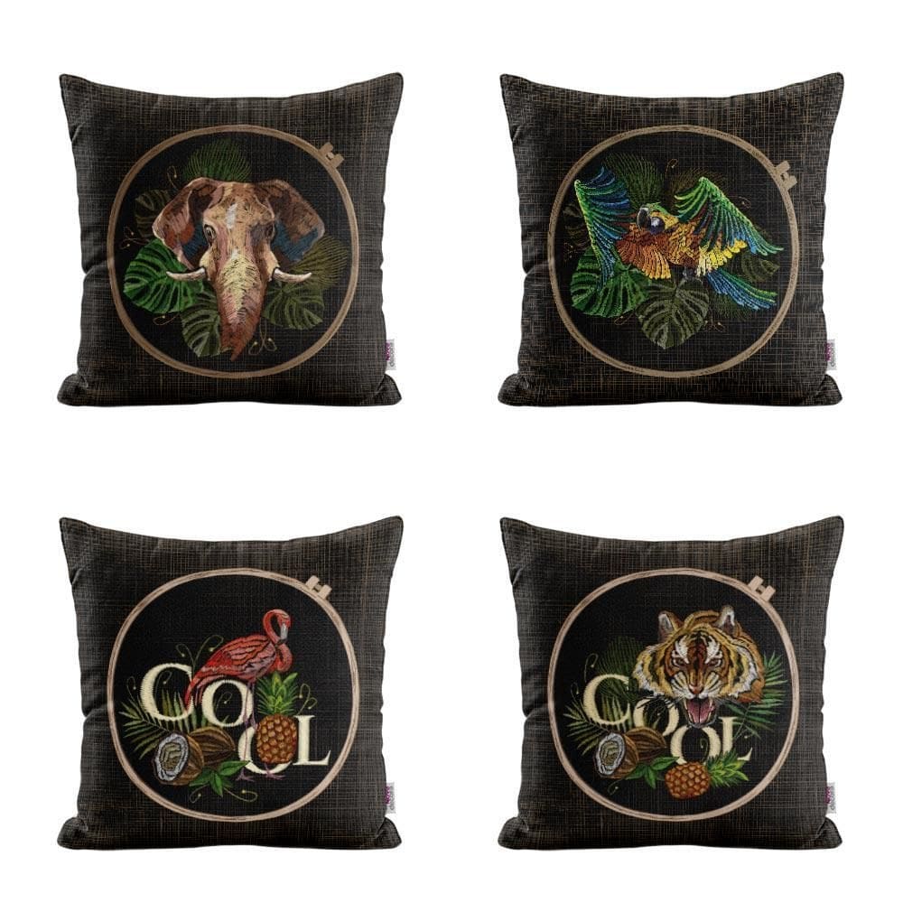 Almofadas decorativas safari para sofá 40x40 - novadecora