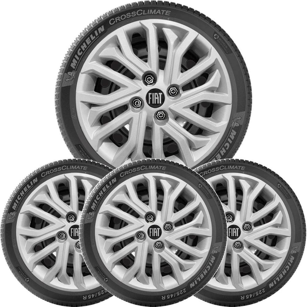4x calota fiat mobi argo cronos aro 14 com emblema 295cb