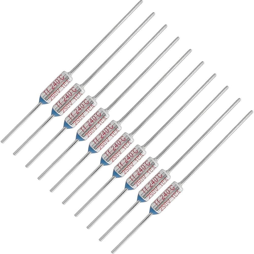 10 fusível térmico 240c 10a universal 240 graus 12v até 250v