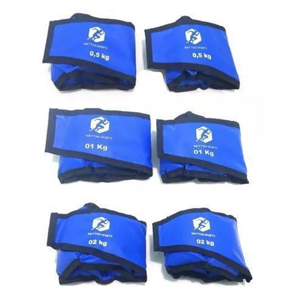 Kit 3 caneleira peso 0,5g 1kg 2kg fisioterapia