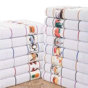 Pano de prato atoalhado felpudo - kit com 10 unidades