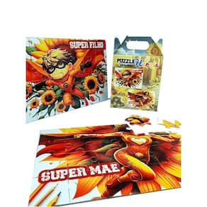 Kit 2 Quebra-Cabeça 60 Peças Crianças Herois Atipicos Super