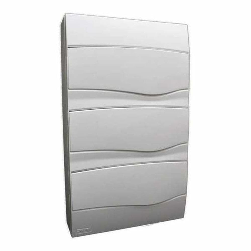 Centro Pvc Sobrepor 36 Disjuntores Padrão Din Brum Branco