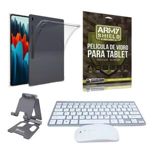 Kit Capa Antishock Para Galaxy Tab S8 11 + Teclado E Mouse