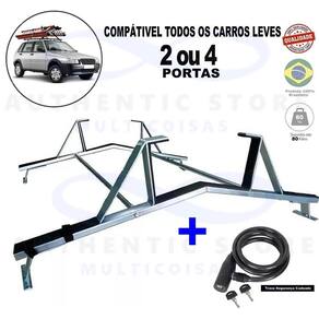 Rack teto porta escada universal sandero logan + 1 trava seg