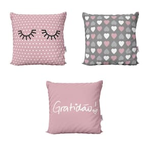 Almofadas decorativas rosa gratidão cílios sofá 40x40 -