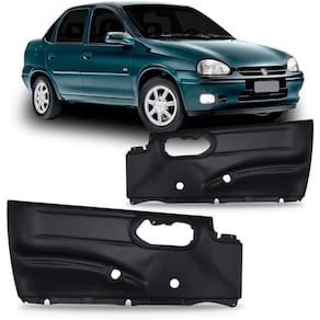 Par forro porta dianteiro corsa sedan 1996 a 2016 4pts preto