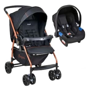 Conjunto carrinho e bebê conforto travel s riok burigotto