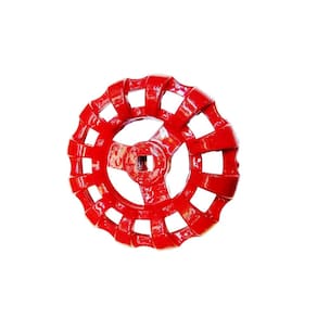 Volante P/ Registro Hidrante Bruto em poliamida De 2 1/2 Vermelho quadrado 9mm