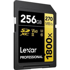 Cartão memória lexar sd xc 256gb 1800x uhs-ii 270 mb/s v60
