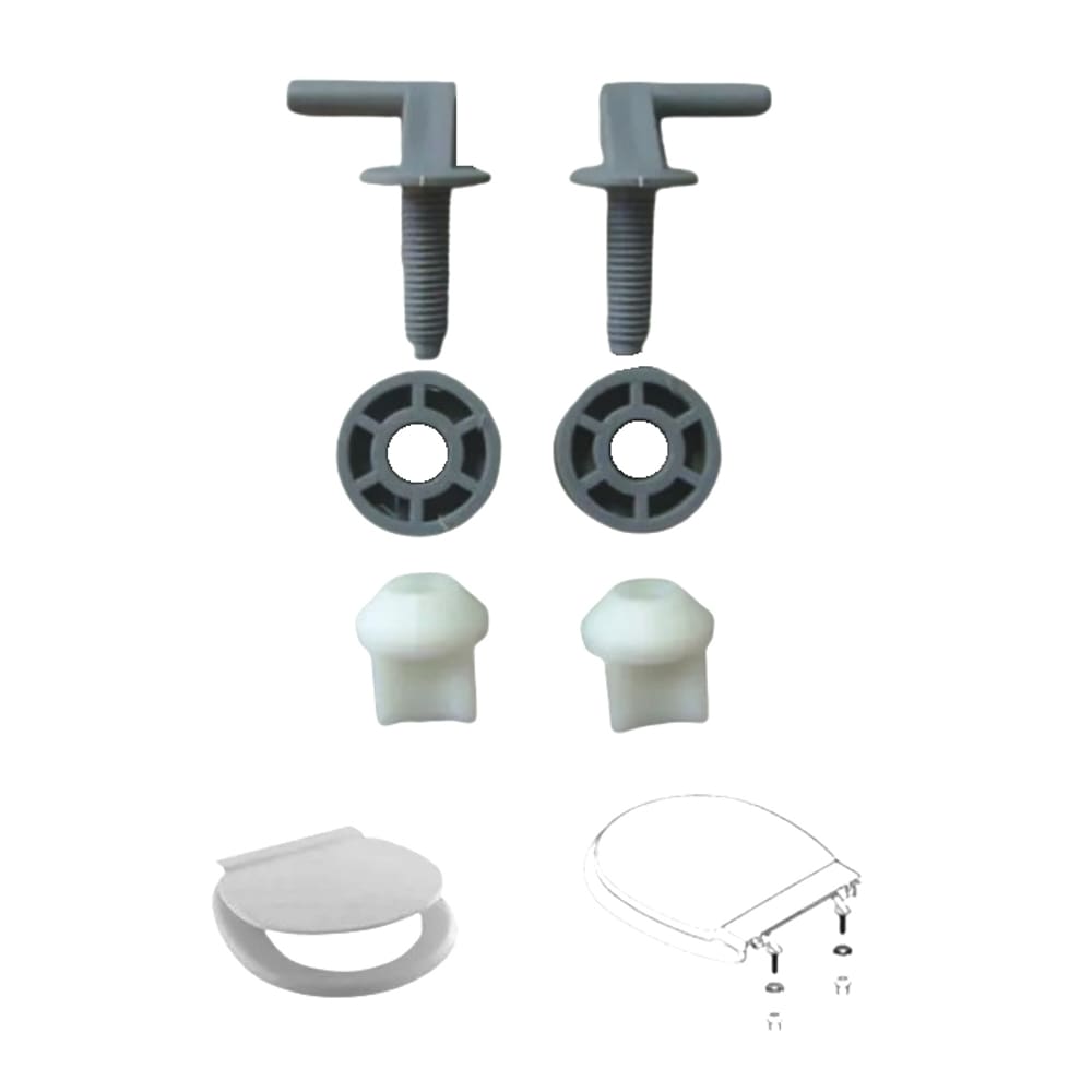 Fixação Assento Sanitário Deca Cinza Vip Village de Ville - 1100FX3090