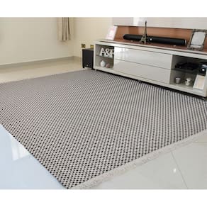 Tapete Grande Cinza /Preto/Cru 2,50M X 2,00M 100% Algodão