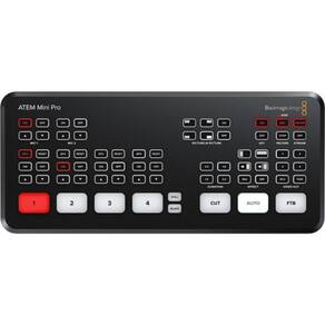 Placa blackmagic atem mini pro hdmi live stream switcher