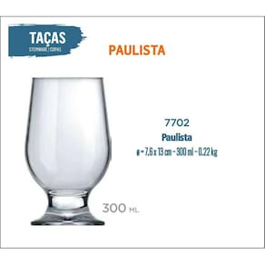 24 Taça Cerveja Paulista 300Ml Artesanal Pilsen Premium Ipa