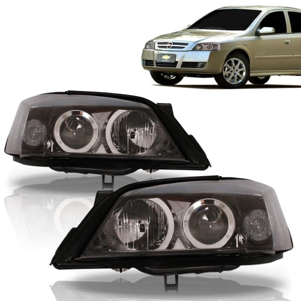 Farol astra 2003 a 2012 mascara negra fume