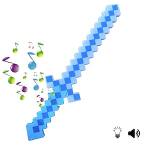 Espada minecraft brinquedo com som e luz de led infantil