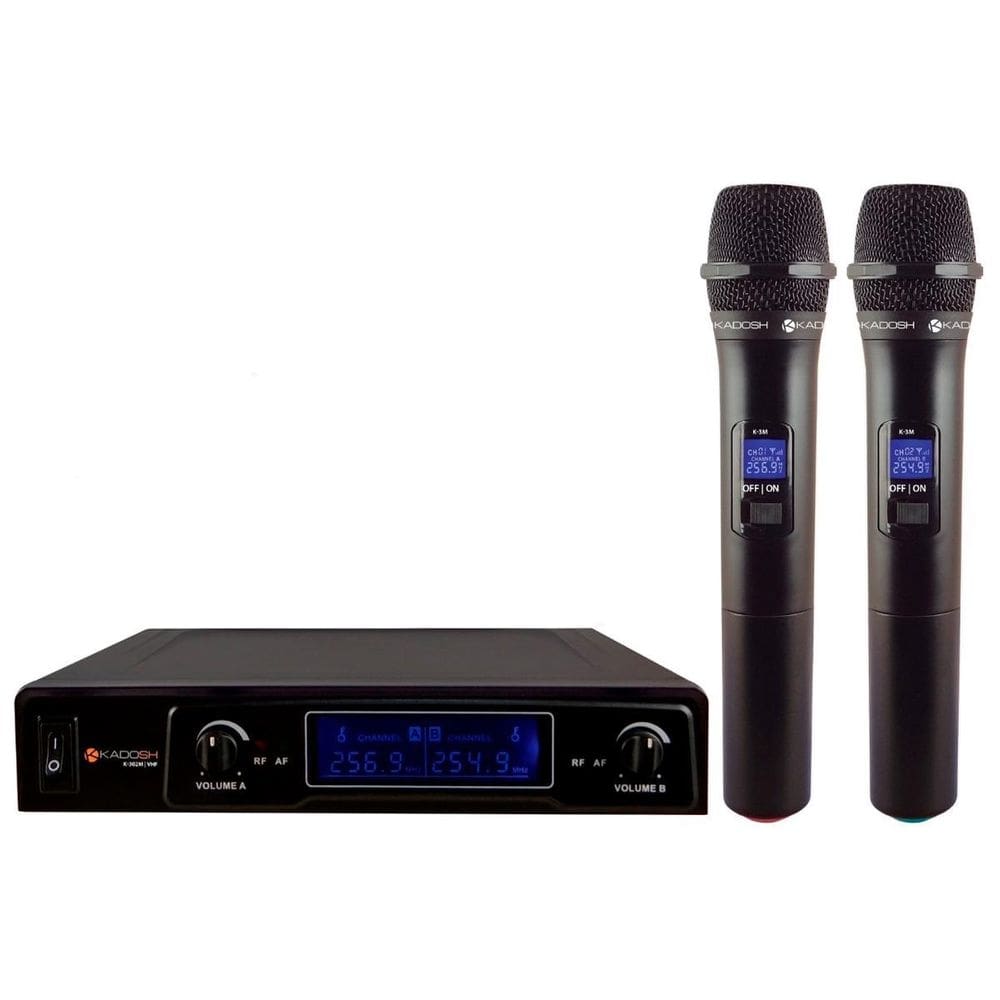 Microfone sem fio duplo kadosh kdsw-302m