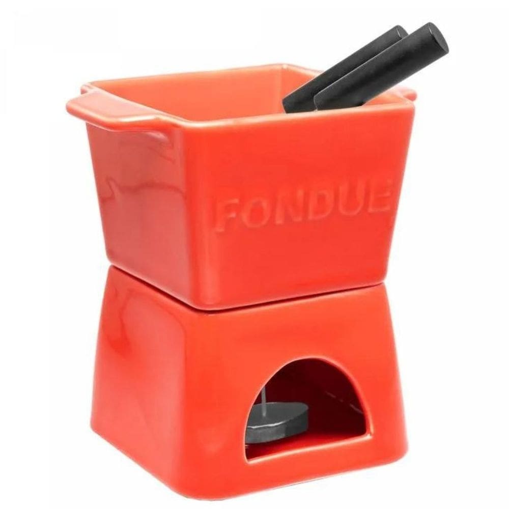 Aparelho Fondue 6 PÇ P/2 Pessoas Vermelho 18026 Wolff