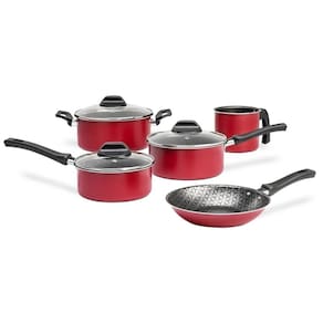 Conjunto panelas antiaderente brinox anis vermelho borgonha