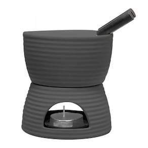 Aparelho de Fondue 6PÇ Duas Pessoas Lines Cinza 18024 Wolff