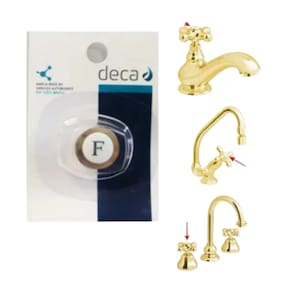 Botão F Dourado Para Acabamento Deca Belle Epoque Tradicional - 4492023