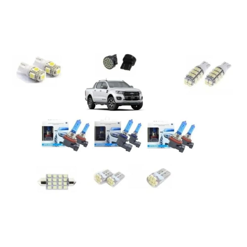 Kit super branca ford ranger limited farol 2017 2018 2019