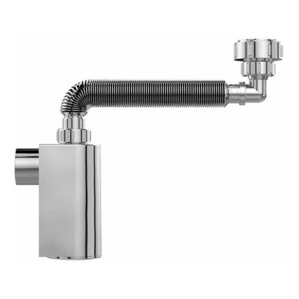 Sifão Universal Parede Com Copo Cromado Abs - 031703
