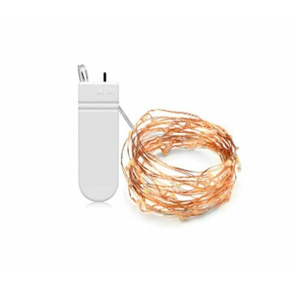 Kit 8 Fios Micro Luzes De Led Decoração Natal Branco Quente