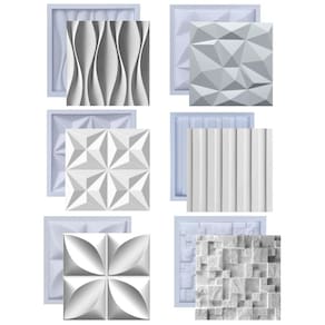 Kit 6 formas molde para gesso 3d e cimento abs
