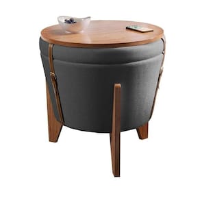 Pufe puff para decoração de casa, baú, mesa de centro cinza