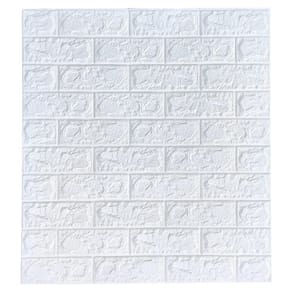 Kit 10 Placa Painel 3D Tijolo Branco Auto Adesivo 70 X 77 Cm