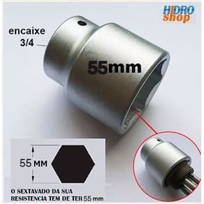 Chave Para Resistência Aquecedores Acumulação 55mm Boilers Cumulus, Soletrol - SOQ55MM