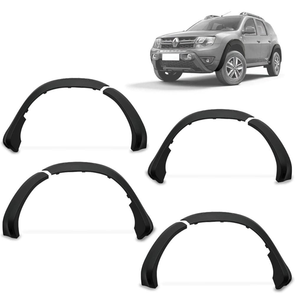 Kit Alargador de Paralamas Duster 2015 a 2020 Preto Tgpoli