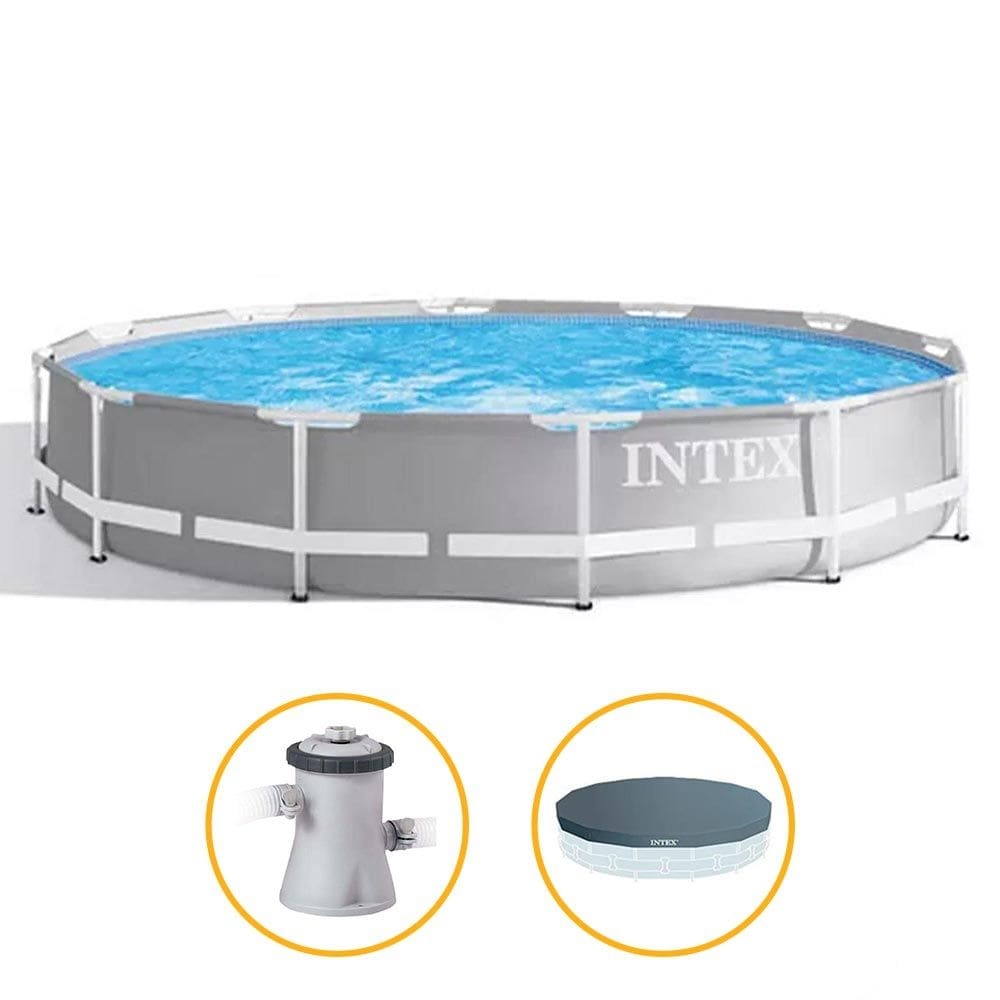 Piscina Estrutural 6.503 Litros Armação Prism + Capa + Filtro - Intex