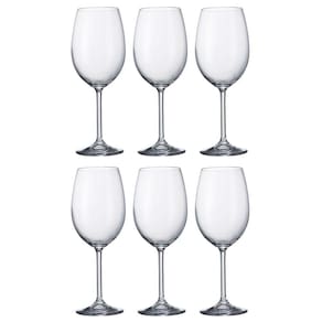 Jogo 6 taças vinho branco gastro 350 ml cristal bohemia