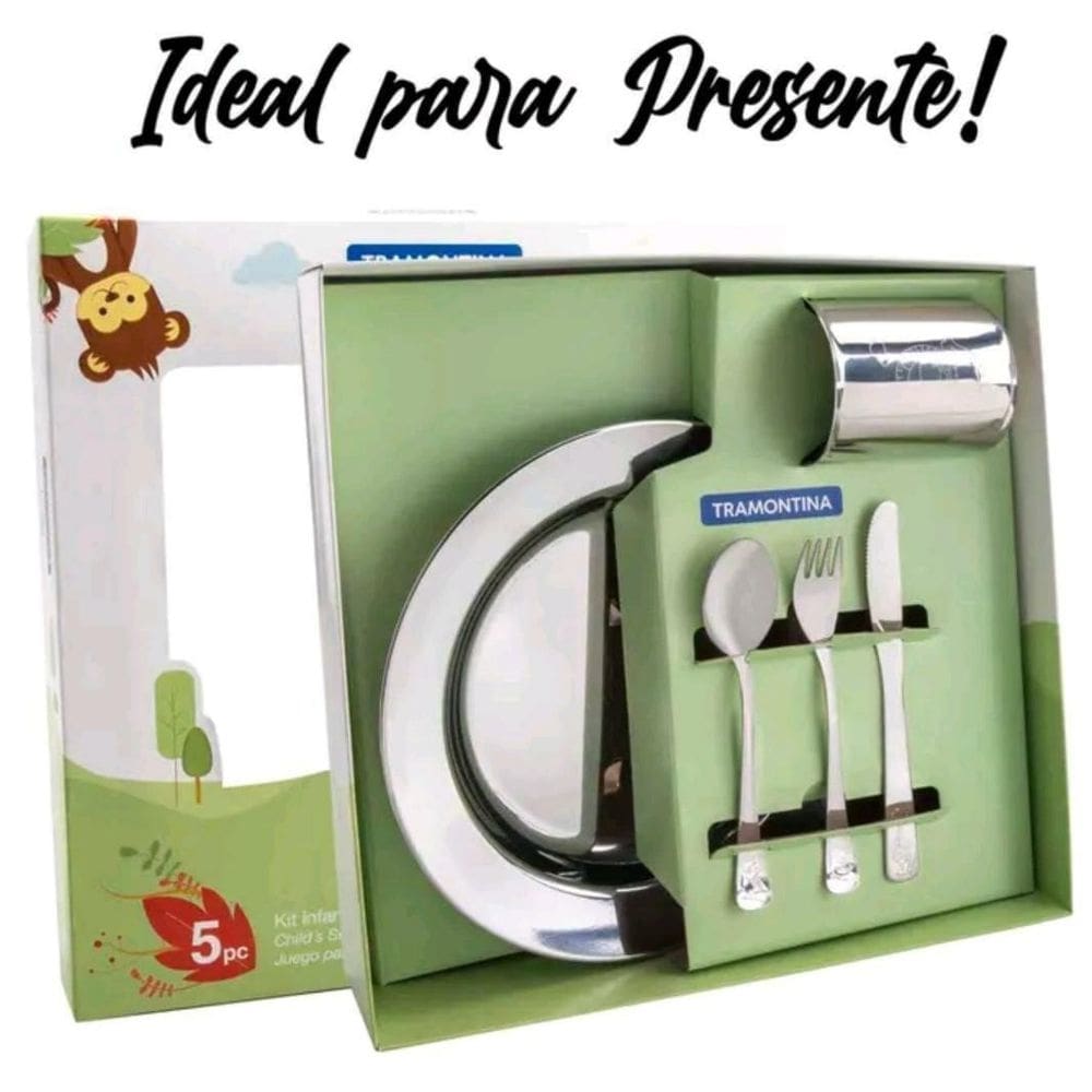 Kit infantil aço inox baby 5 peças tramontina