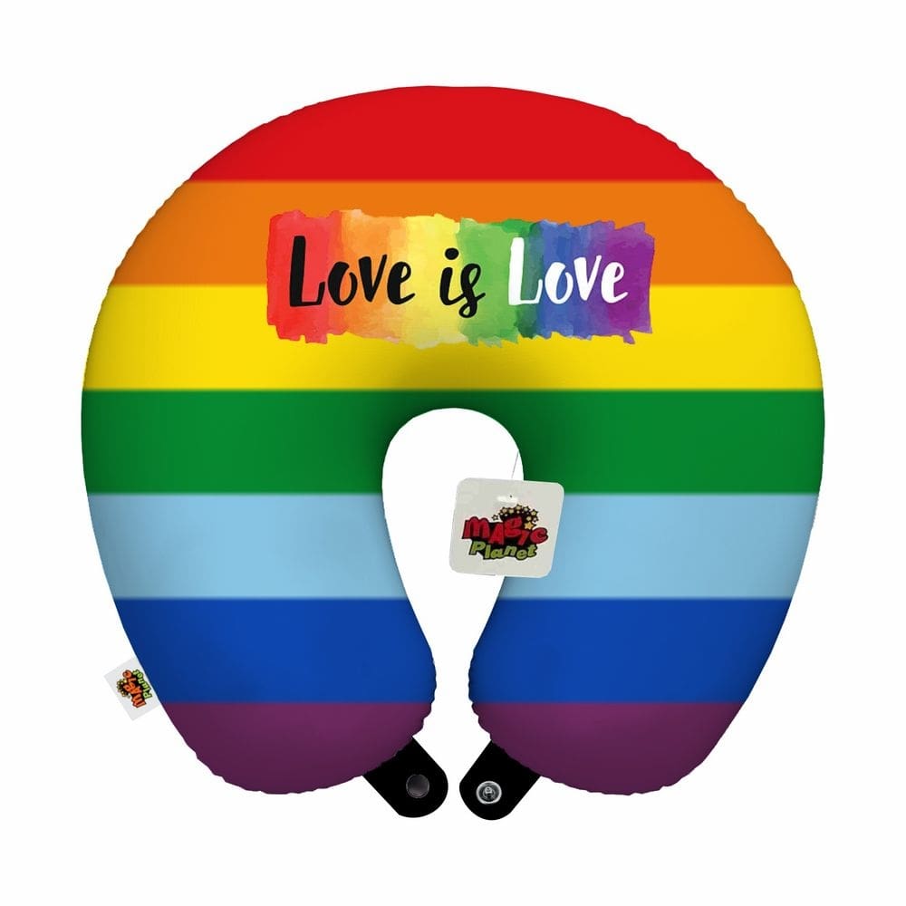 Almofada de pescoço viagem love is love namorados lembrança