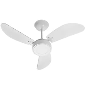 Ventilador De Teto New Cristal Led Bco Plast Transp 220V