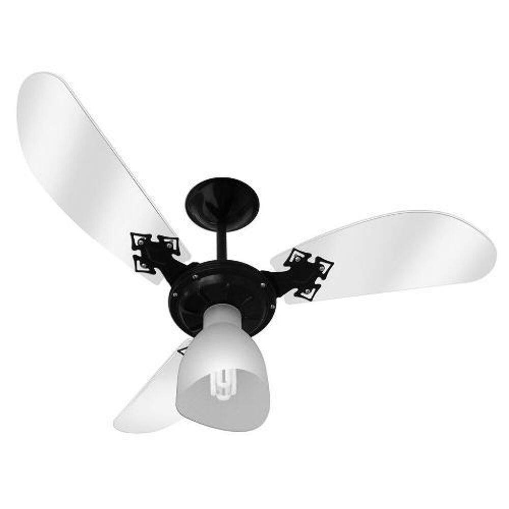 Ventilador teto new cristal light 3 velocidades venti-delta