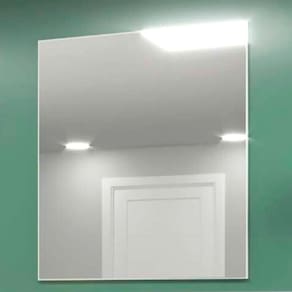 Espelho para Banheiro 80cm Mdf Branco Dubai - On Móveis
