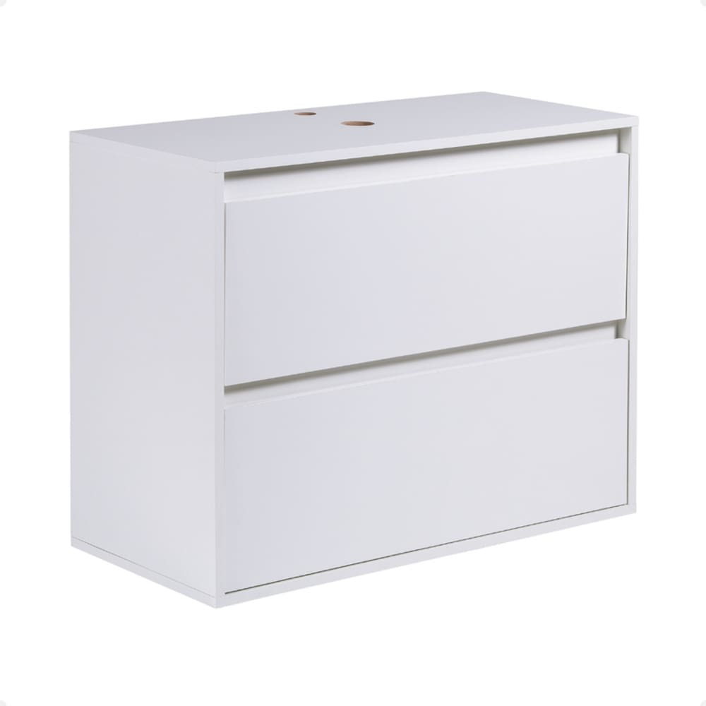 Gabinete para Banheiro 80cm Mdf Branco Dubai - On Móveis