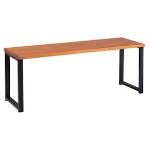 Banco Mineapolis Industrial Daf Móveis 120 X 40 Cm Em Madeira Maciça Cor Base Aço Carbono Preto