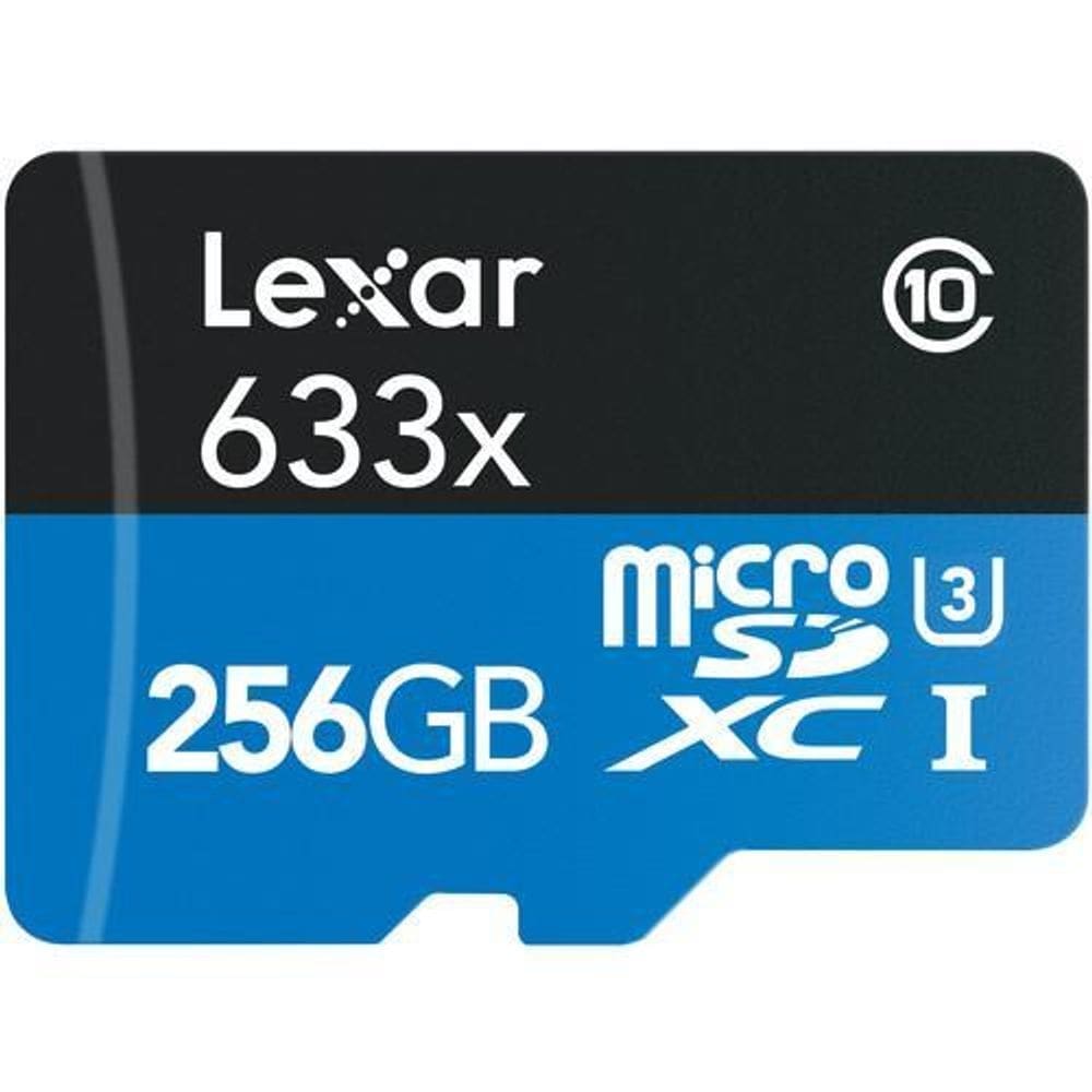 Cartão de memória lexar micro sd xc 256gb uhs-i 100mb/s v30