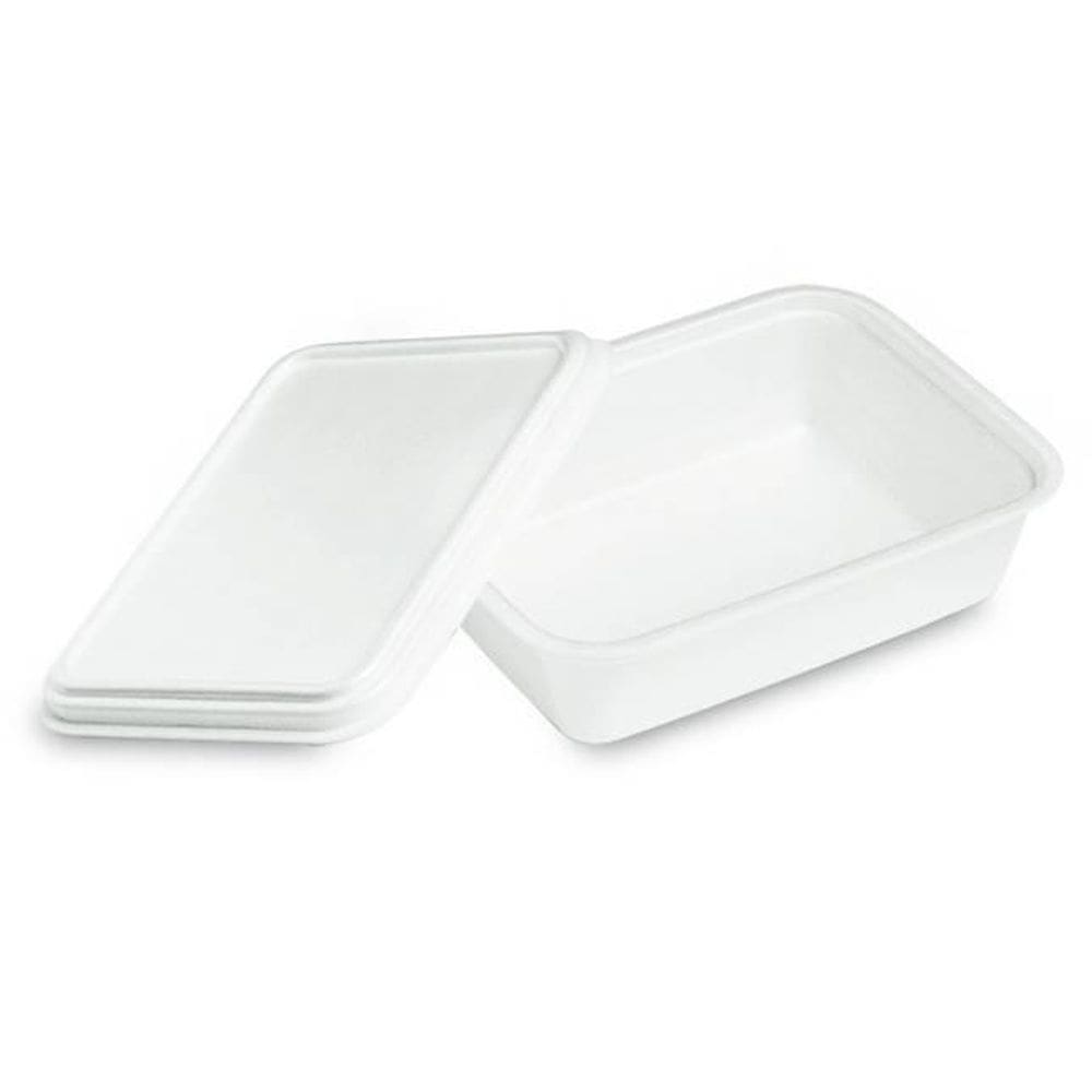 Bandeja de isopor retangular m900ml com tampa c/50