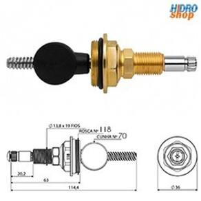 Reparo Registro Gaveta Rio 3/4" Estria Deca - 282601