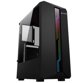 Gabinete Gamer Led Rgb Hayom Gb1724 Preto Vidro Temperado